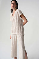 Pleated Satin Boxy Top - Moonstone