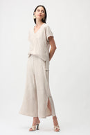 Pleated Culotte Trouser - Moonstone