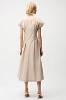 Memory Fit & Flare Dress - Parchment