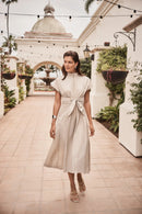 Memory Fit & Flare Dress - Parchment