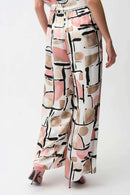 Abstract Print Wide Leg Trouser - Vanilla Multi