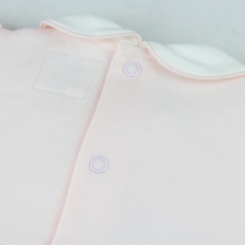 All In One Feather Stitch Yoke - Pale Pink