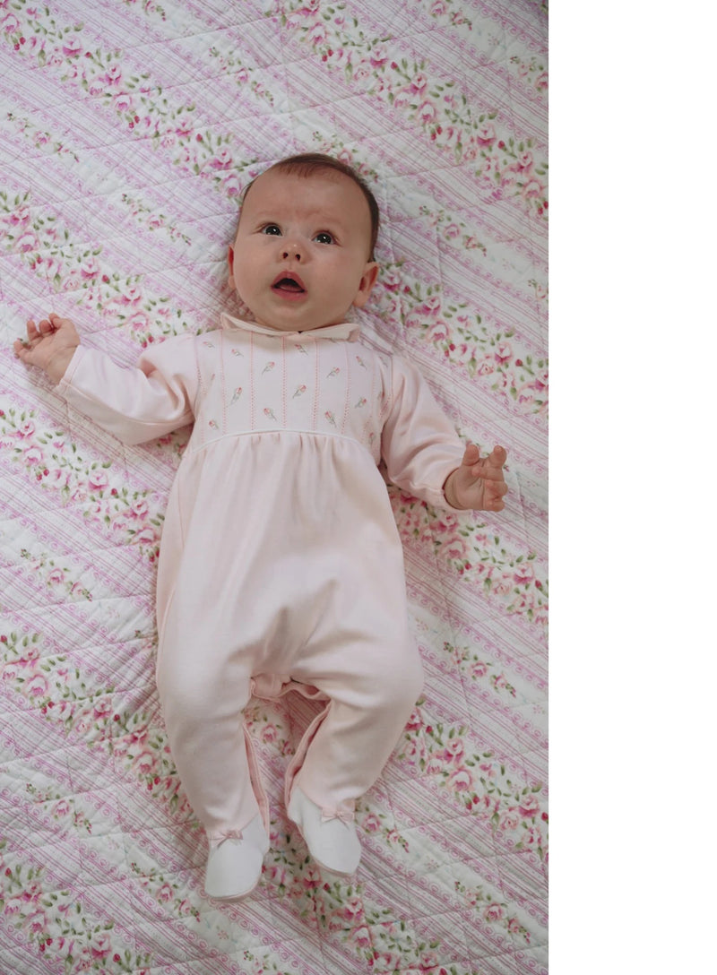 All In One Feather Stitch Yoke - Pale Pink