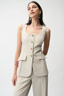 Wide-Leg Jumpsuit - Moonstone