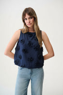 Novelty Sleeveless Top - Midnight Blue