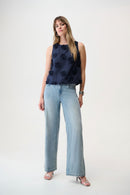 Novelty Sleeveless Top - Midnight Blue