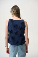 Novelty Sleeveless Top - Midnight Blue