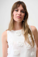 Novelty Sleeveless Top - Off White