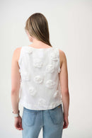 Novelty Sleeveless Top - Off White