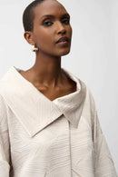 Pleated Satin Boxy Jacket - Moonstone