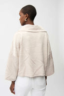 Pleated Satin Boxy Jacket - Moonstone