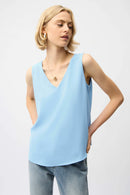 Sleeveless Straight Top - Sky Blue