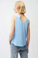 Sleeveless Straight Top - Sky Blue