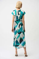 Geometric Print Dress - Green/multi