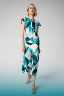 Geometric Print Dress - Green/multi