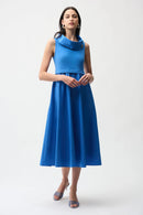 Silky Knit & Memory Dress - Harbor Blue