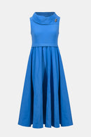 Silky Knit & Memory Dress - Harbor Blue