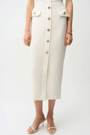 Bouclé Pencil Skirt - Off White