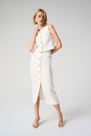 Bouclé Pencil Skirt - Off White