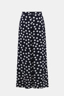 Dot Print Wide Leg Pant - Midnight Blue/vanilla