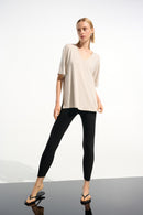 V Neck Boxy Tunic - Moonstone