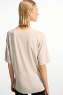 V Neck Boxy Tunic - Moonstone