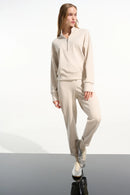 Boxy HighCollar Sweatshirt - Moonstone