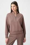 High Collar Sweatshirt - Mink