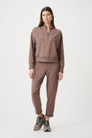High Collar Sweatshirt - Mink