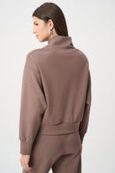 High Collar Sweatshirt - Mink