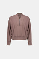 High Collar Sweatshirt - Mink