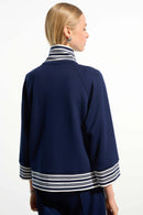 Scuba Jersey Jacket - Indigo/vanilla