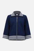 Scuba Jersey Jacket - Indigo/vanilla
