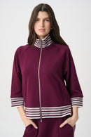 Funnel Neck Jacket - Elderberry