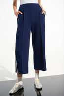 Scuba Culotte Trouser - Indigo/vanilla