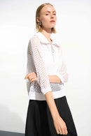Zipped Neckline Jumper - Vanilla