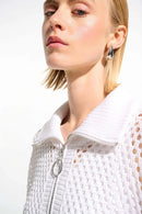 Zipped Neckline Jumper - Vanilla