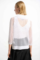 Zipped Neckline Jumper - Vanilla
