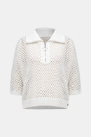 Zipped Neckline Jumper - Vanilla