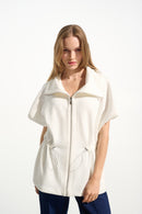 Scuba Jersey Boxy Jacket - Off White