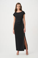 Scuba Crepe Sheath Dress - Black