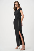 Scuba Crepe Sheath Dress - Black