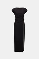 Scuba Crepe Sheath Dress - Black