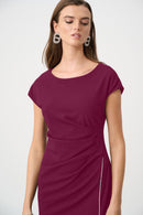 Scuba Crepe Sheath Dress - Berry Burst