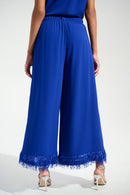 Georgette Wide Leg Culotte - Royal Sapphire