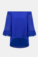 Signature Off Shoulder Top - Royal Sapphire
