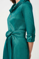Fit And Flare Dress - Opulent Green