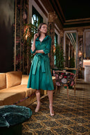 Fit And Flare Dress - Opulent Green