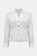 Joseph Ribkoff Signature Taffeta Blouse - Vanilla