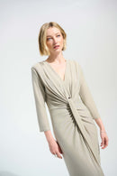 Signature Drape Front Gown - Champagne